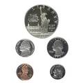 Us commemorative and proof sets fifteen pieces include 5 prestige sets 19861990 10 commemorative sets 1984 olympic 2 coin 3 1987 constitution 1 coin etc