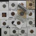 American coins approx 1700 includes rolls of pennies and nickels several with good color toning etc