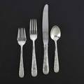 S kirk  sons old maryland pattern flatware four piece service for eight 8 hh knives 9 8 teaspoons 6 8 salad forks 6 12 8 dinner forks 7 12 3346 ot excludes hh
