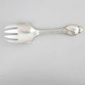 Evald nielsen danish silver serving fork 1924 spothammered fork 6 with ornamental leaf and berry handle 830 silver 489 ot 10 34