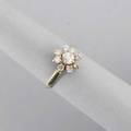 Floriform diamond cluster ring 14k yg 16 dwt 25 gs size 7