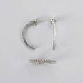Diamond 14k white gold halfhoop earrings thirtytwo diamonds approx 64 ct 1 includes original platinum eternity band setting from which the diamonds were removed