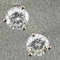 Diamond stud earrings circular brilliant cut diamonds 92 ct tw in 14k wg threeprong martini settings 06 dwt gw 09 gs gw