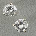 Diamond stud earrings circular brilliant cut diamonds 80 ct tw in 14k wg threeprong martini settings 05 dwt 08 gs