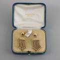 Tiffany  co 14k fringe earrings in original box ca 1960 beaded foxtail in the victorian style screw closure for unpierced ears 46 dwt gw 73 gs gw 1 12