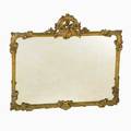 Gilded mirror baroque decortation mid 20th c 32 x 37