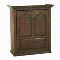 English wall cupboard oak paneled 18th c 36 x 33 x 14
