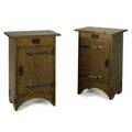 Voorhees craftsman contemporary pair of gustav stickley style bedside tables quartersawn oak and copperpatinated hardware late 20th c branded mark 29 x 20 x 14 14