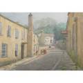 Lee lufkin kaula american 18651957 watercolor of town scene dulverton england framed signed and dated 86 9 12 x 13 14 sight