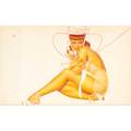 George petty 18941975 pair of lithographs in colors of pinup models ca 1940 signed in plate 12 x 18 12 sheet