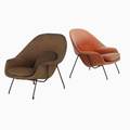 Eero saarinen knoll associates pair of womb chairs usa 1950s upholstery and enameled steel unmarked each 37 x 40 x 36