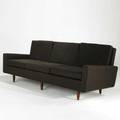 Florence knoll knoll associates sofa usa 1950s wool and walnut knoll associates label 33 x 90 12 x 32 12