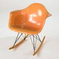 Charles and ray eames herman miller rocking chair rar usa 1960s fiberglass enameled metal and birch unmarked 27 x 25 x 27 12