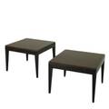 Harvey probber attr pair of side tables usa 1960s rosewood and darkened oak unmarked each 16 x 22 sq