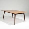 Edward wormley dunbar dining table usa 1950s tawi lacquered mahogany metal and paper label 30 x 70 x 44 one 15 insert
