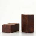 Mira nakashima pair of walnut bookends both signed mira nakashima 484 each each 6 x 3 12 x 2 12
