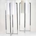 Robert sonneman pair of tall table lamps usa ca 1970 chromed metal and acrylic paper label each 32 12 x 11