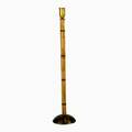 Russel wright attr floor lamp usa 1930s bamboo brass and walnut unmarked 53 x 11 dia