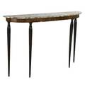 Italian console 1950s marble rosewood and mahogany 33 12 x 52 12 x 12 12