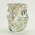 Andre thuret textured glass vase with cased metalic flecks france ca 1930 signed andre thuret 8 12 x 6