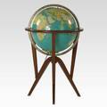 Edward wormley dunbar globe on stand usa 1950s mahogany brass paper unmarked 34 x 20 12