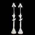 Style of alberto giacometti pair of figural table lamps italy 1950s painted plaster two sockets unmarked 31 14 x 5 14