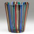 Gio ponti venini a canne glass vase murano italy ca 1955 6 12 x 5 12