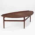 Finn juhl baker walnut coffee table no 521 denmark ca 1951 metal labels 22 x 64 x 31 14