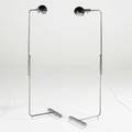 Cedric hartman pair of adjustable floor lamps usa 1980s chromed steel unmarked as shown 49 12 x 11 x 13 14