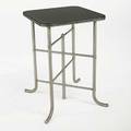 Warren mcarthur lamp table usa 1930s brushed aluminum laminate rubber unmarked 30 14 x 22 sq