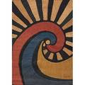 After alexander calder bon art jute fiber tapestry a swirl nicaragua 1974 embroidered ca 74 cloth label edition 36100 certificate of authenticity 74 x 50 12