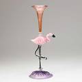 Fritz dreisbach tall glass flamingo goblet seattle 1992 provenance margo jacobsen gallery portland or signed and dated 16 12 x 6