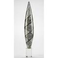 Lino tagliapietra tall spiral glass sculpture with gold leaf murano 1991 provenance william traver gallery seattle wa signed and dated 33 12 x 5 12
