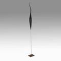Philip baldwin  monica guggisberg tall sculpture guardiano nero paris 2002 carved glass metal provenance wexler gallery philadelphia signed bg02 paris v 645 93 x 9 12 base