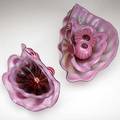 Dale chihuly sixpiece glass seaform group in pink and red seattle 1994 provenance purchased from the artist signed and dated on ball largest 9 12 x 18 12 x 12