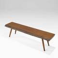 George nakashima nakashima studios bench with free edge new hope pa walnut provenance available copy of original order card numbers and letters 12 14 x 46 14 x 11 14