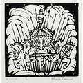 Wharton esherick three woodblock prints matted paoli pa 1920s solomon had a vineyard from the song of solomon image 4 34 sq a door image 3 12 sq a chariot image 4 12 sq