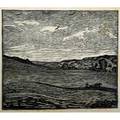 Wharton esherick woodblock print on handmade rice paper april ploughing matted paoli pa early 1920s pencil signed wharton harris esherick titled and numbered 55 image 10 12 x 12 12