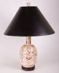 Handpainted Porcelain Asian Lamp