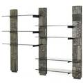 Paul evans directional sculptured metal wall unit usa 1971 bronze composite smoked glass signed pe 71 74 x 96 x 17