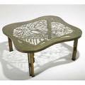 Philip and kelvin laverne rare viola coffee table usa 1965 patinated bronze glass signed philip kelvin laverne 65 17 x 39 x 35 12