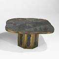 Philip and kelvin laverne amoeba coffee table usa 1960s acidectched patinated and polychromed bronze and pewter raised signature 17 34 x 37 x 36 12