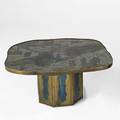 Philip and kelvin laverne amoeba coffee table usa 1960s acidectched patinated and polychromed bronze and pewter raised signature 17 34 x 37 x 36 12