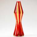 Fulvio bianconi venini fasce verticali glass vase in amber and red glass murano italy 1950s etched with circular three line stamp venini italy murano 12 x 4