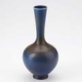 Berndt friberg gustavsberg bottleshaped stoneware vase indigo and brown hares fur glaze sweden 1960s incised friberg with hand 8 34 x 4 14