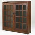Gustav stickley twodoor bookcase eastwood ny ca 1912 paper label branded mark 56 x 54 x 13