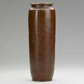Dirk van erp tall hammered copper vase san francisco ca 1915 open box stamp 12 x 4