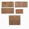 George elmslie midland terra cotta co five architectural terra cotta blocks chicago 1930s provenance thomas a edison school hammond indiana unmarked three 13 12 x 30 one 11 x 18 o