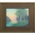 Elizabeth mcdermott rookwood scenic vellum plaque white birches cincinnati 1918 in original frame flame markxviiiartists signatureoriginal price of 35 plaque 8 12 x 10 34 overall