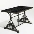 Oscar bach coffee table new york ca 1930 provenance property of a private delaware collector wrought iron bronze marble signed 19 34 x 32 x 18 34